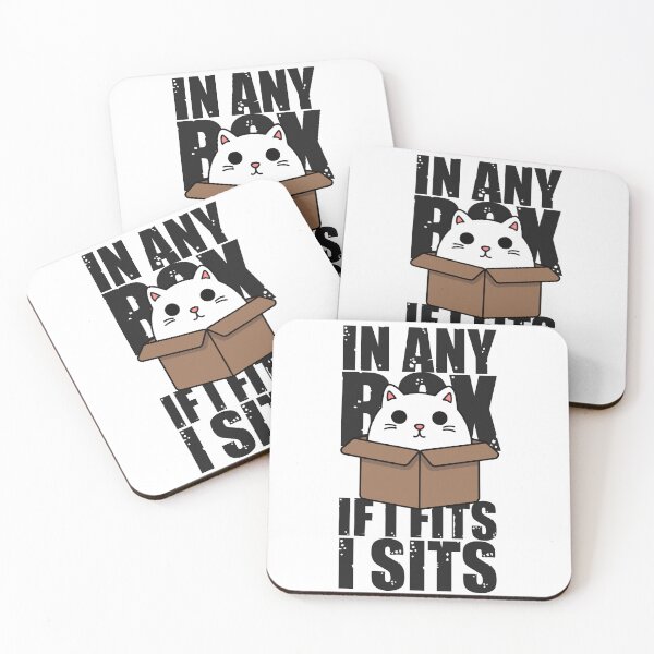 Item preview, Cat litter box and cat box sitting on cardboard box: Cat in box designed and sold by The  Knick Knack Nook.