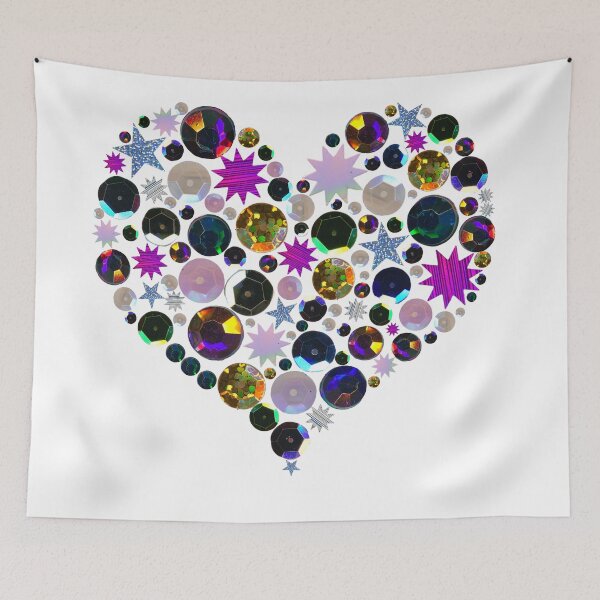 Item preview, Heart of Gems and Sequins designed and sold by Daydreamer Alley.