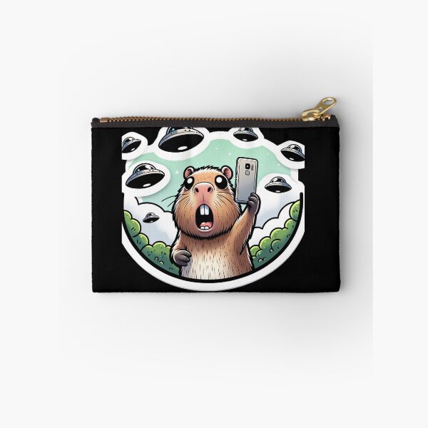 Item preview, Capybara Selfie with UFOs designed and sold by Master-Print.