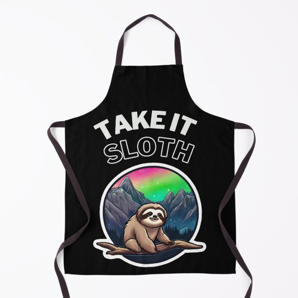 Item preview, Northern Lights Gazing in Dolomites Mountains - Sloth designed and sold by SlothcoreVibes.
