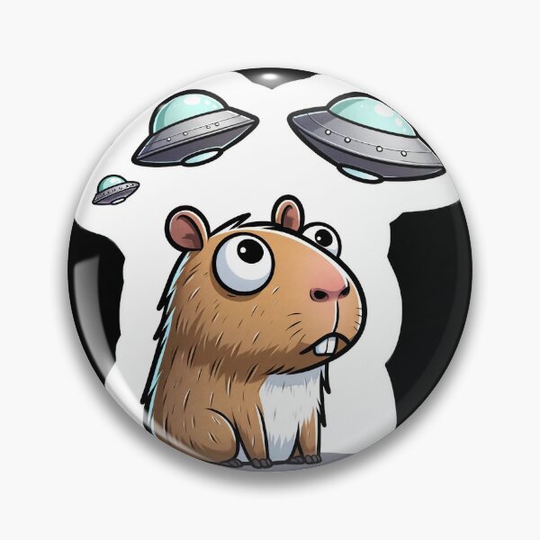 Item preview, Capybara Selfie with UFOs designed and sold by Master-Print.