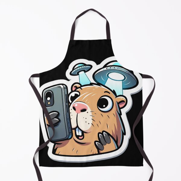 Item preview, Capybara Selfie with UFOs designed and sold by Master-Print.