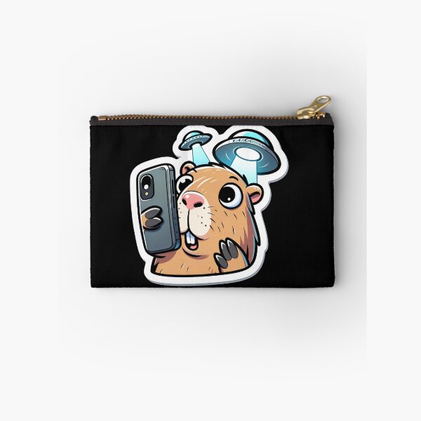 Item preview, Capybara Selfie with UFOs designed and sold by Master-Print.