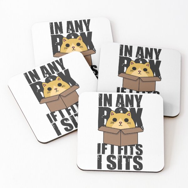 Item preview, Cat litter box and cat box sitting on cardboard box: Cat in box designed and sold by The  Knick Knack Nook.