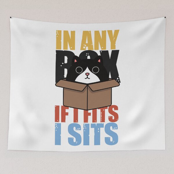 Item preview, cat box and cat litter box: Cat in box or Cardboard box designed and sold by The  Knick Knack Nook.