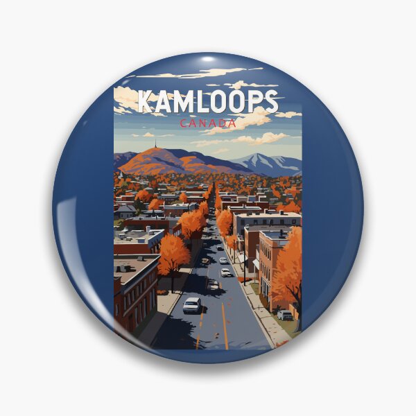 Item preview, Kamloops Canada Travel Art Vintage designed and sold by KrisSidDesigns.