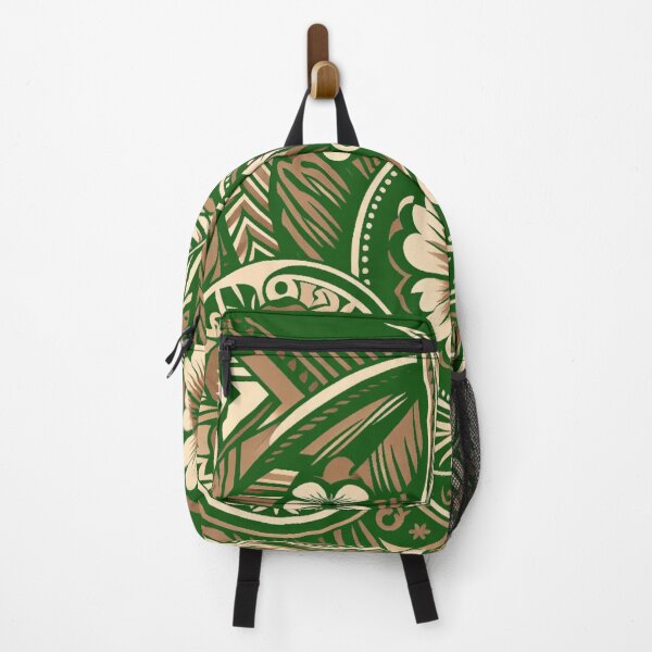 Item preview, Tapa Ispired Art Island Design in Verdant Green and Tans designed and sold by organicgal.