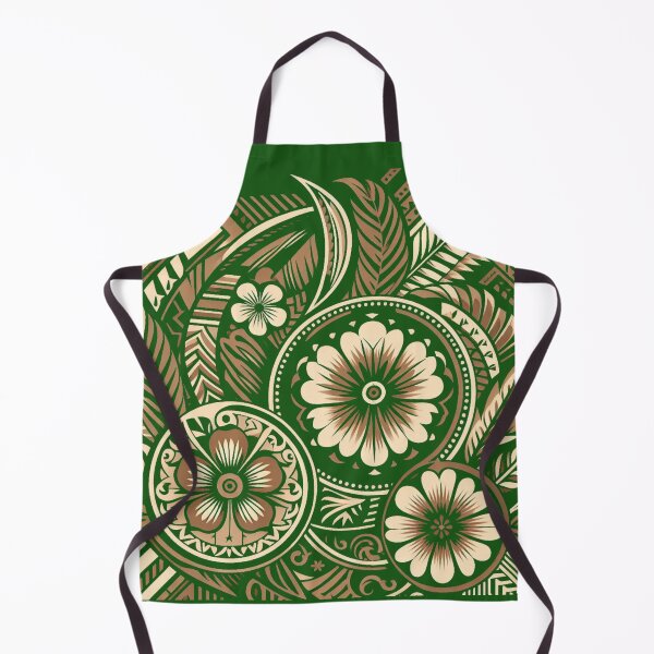 Item preview, Tapa Ispired Art Island Design in Verdant Green and Tans designed and sold by organicgal.