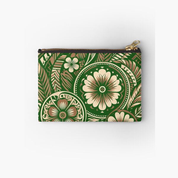 Item preview, Tapa Ispired Art Island Design in Verdant Green and Tans designed and sold by organicgal.