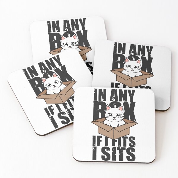 Item preview, Cat litter box and cat box sitting on cardboard box: Cat in box designed and sold by The  Knick Knack Nook.