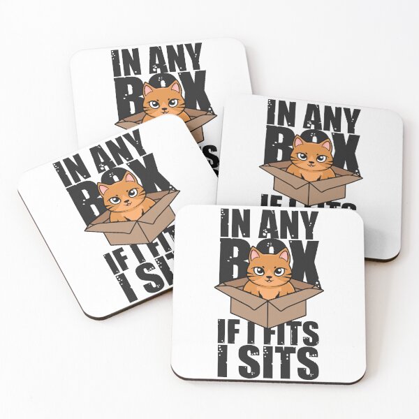 Item preview, Cat litter box and cat box sitting on cardboard box: Cat in box designed and sold by The  Knick Knack Nook.