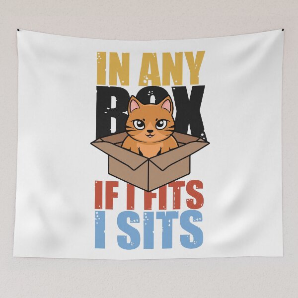 Item preview, cat box and cat litter box: Cat in box or Cardboard box designed and sold by The  Knick Knack Nook.