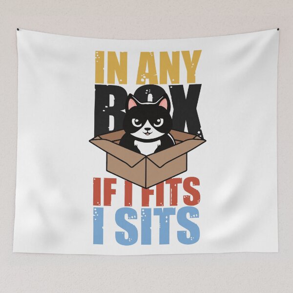 Item preview, cat box and cat litter box: Cat in box or Cardboard box designed and sold by The  Knick Knack Nook.