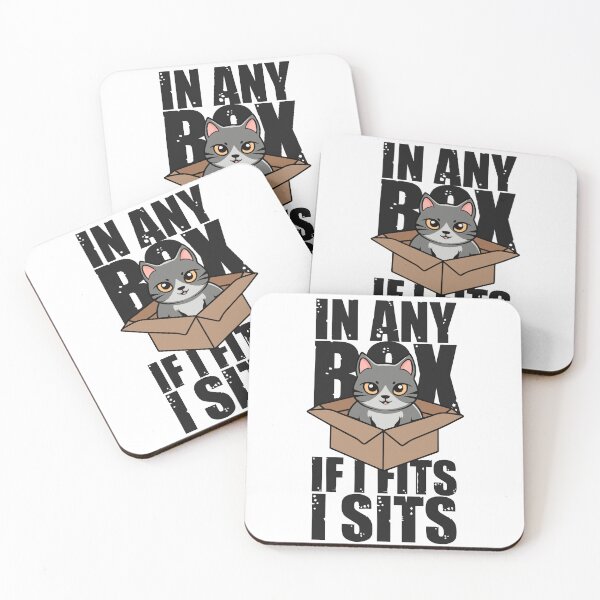 Item preview, Cat litter box and cat box sitting on cardboard box: Cat in box designed and sold by The  Knick Knack Nook.