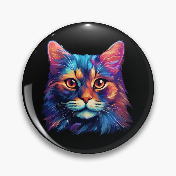 Artikelvorschau, Schöne Katze im bunten Style, Geschenk Katze entworfen und verkauft von Andrea-Design.