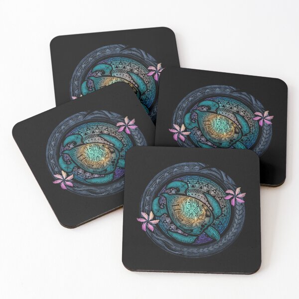 Item preview, Honu Hawaiian Tribal Tiare Turtle Badge designed and sold by sunnthreads.
