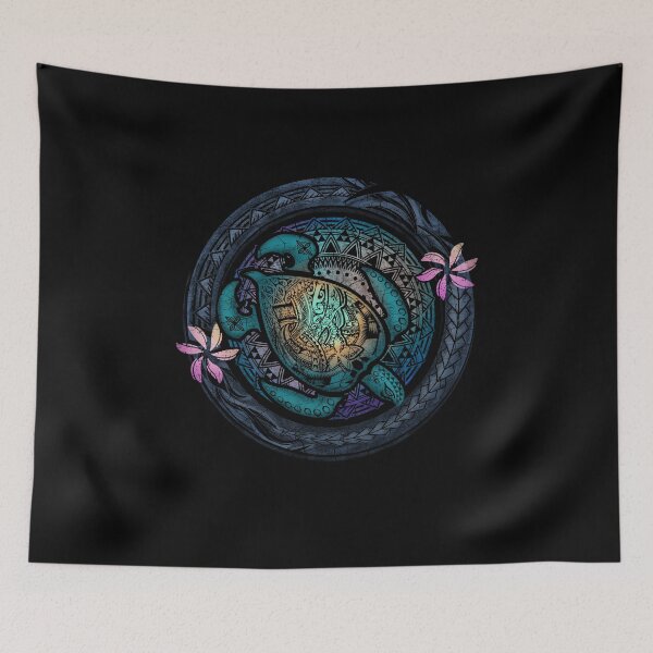 Item preview, Honu Hawaiian Tribal Tiare Turtle Badge designed and sold by sunnthreads.