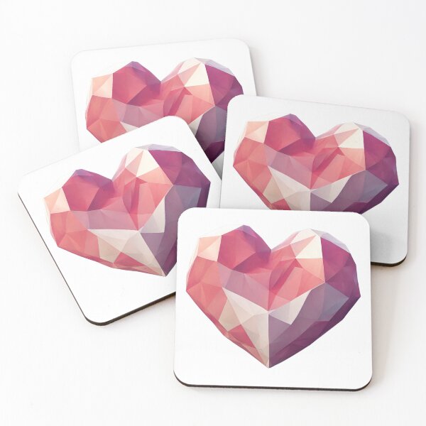 Item preview, Pink Polygon Heart designed and sold by LittleGoblinPrs.