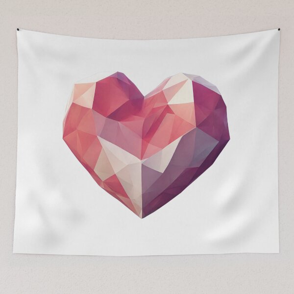 Item preview, Pink Polygon Heart designed and sold by LittleGoblinPrs.