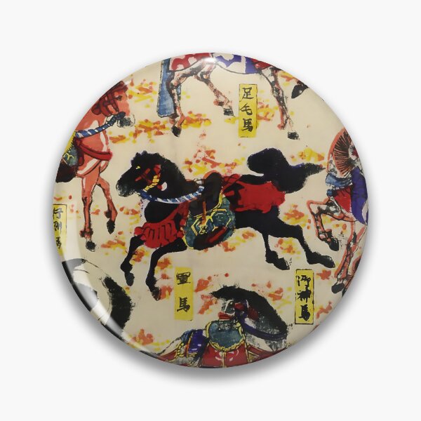 Item preview, Woodblock Print of Horses designed and sold by HistorySimple.
