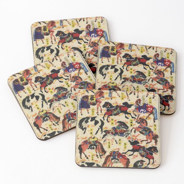 Item preview, Woodblock Print of Horses designed and sold by HistorySimple.