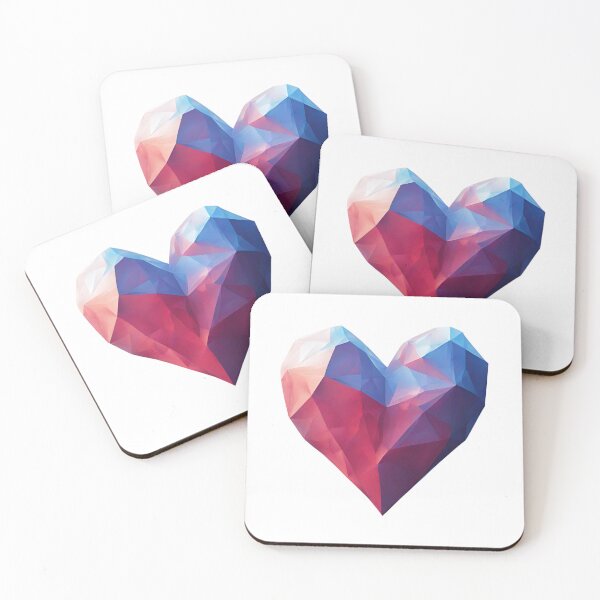 Item preview, Blue and Red Polygon Heart designed and sold by LittleGoblinPrs.