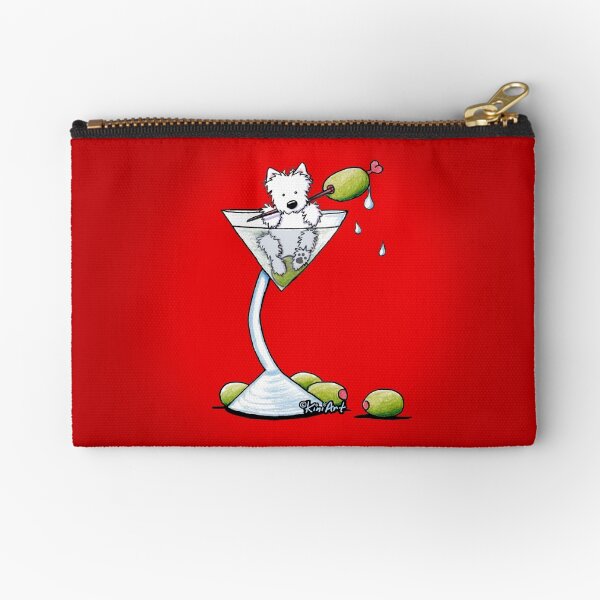 Olive Martini Westies Zipper Pouch