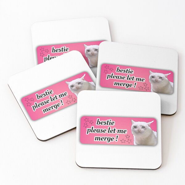 Item preview, bestie please let me merge -  funny meme cat criying bumper designed and sold by Micro-dose.