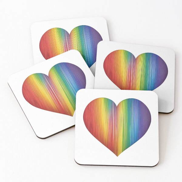 Item preview, Rainbow Stripe Heart designed and sold by LittleGoblinPrs.
