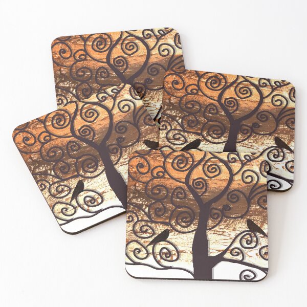 Item preview, gustav klimt tree of life cute birds designed and sold by wrightsonarts.