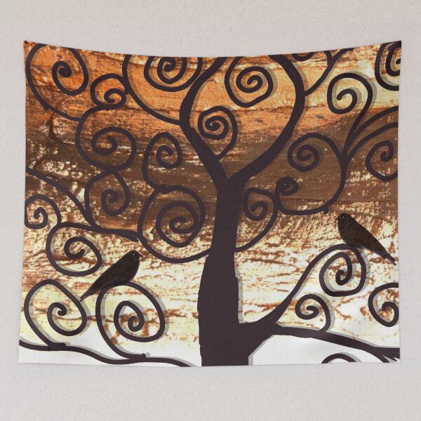 Item preview, gustav klimt tree of life cute birds designed and sold by wrightsonarts.