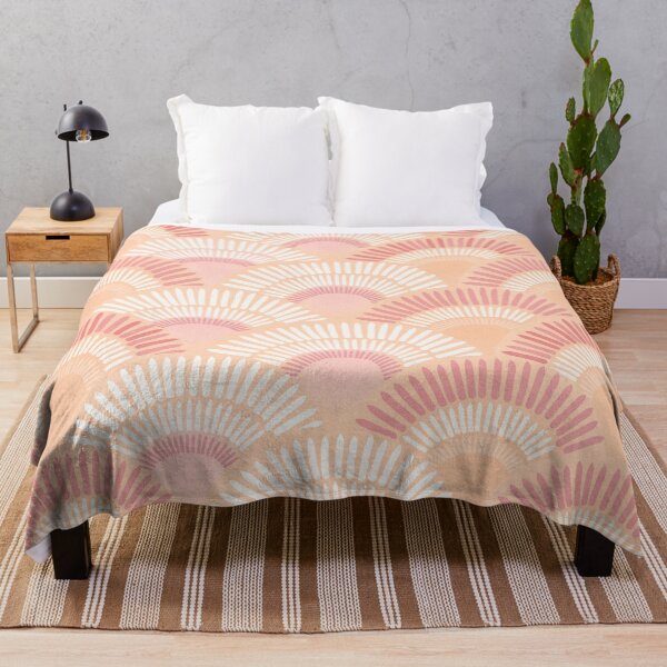 Item preview, Abstract Boho Sunrise pattern in Pantone Peach Fuzz designed and sold by Dominiquevari.