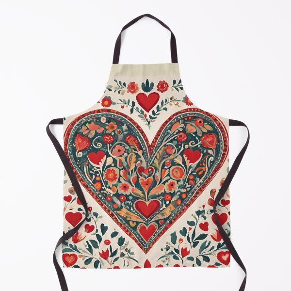 Item preview, Folk Art Heart designed and sold by LittleGoblinPrs.