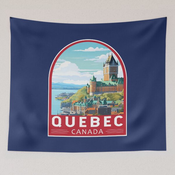 Item preview, Quebec Canada Travel Art Emblem designed and sold by KrisSidDesigns.