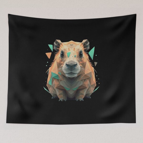 Item preview, geometric capybara designed and sold by Lucasso432.