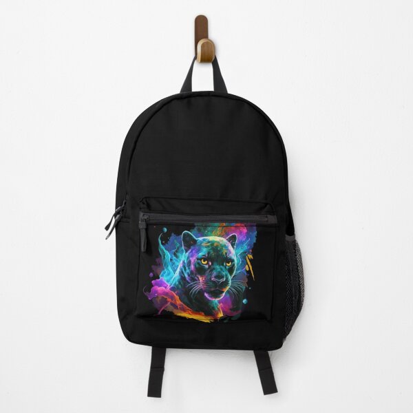 Item preview, Black panther in colored stardust. Multi-colored. Wild animals. Cat. Graceful, beautiful. designed and sold by MagelliShop.