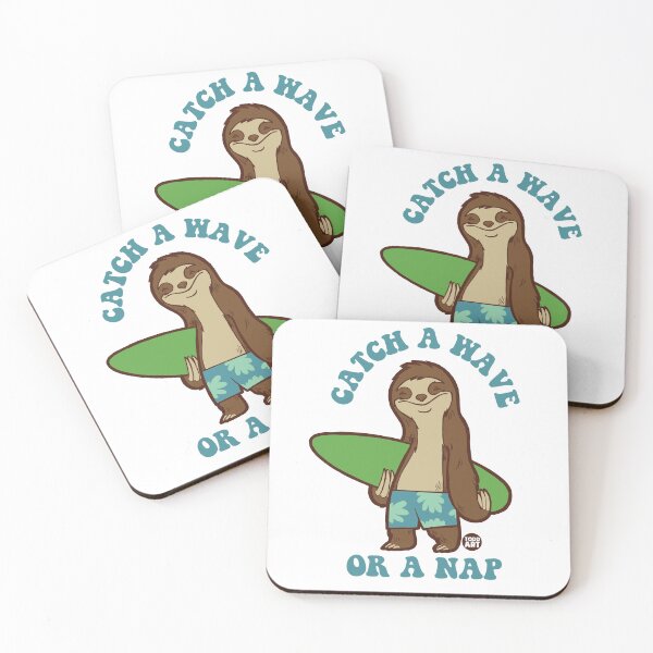 Item preview, CATCH A WAVE OR NAP SLOTH designed and sold by TODD GOLDMAN.