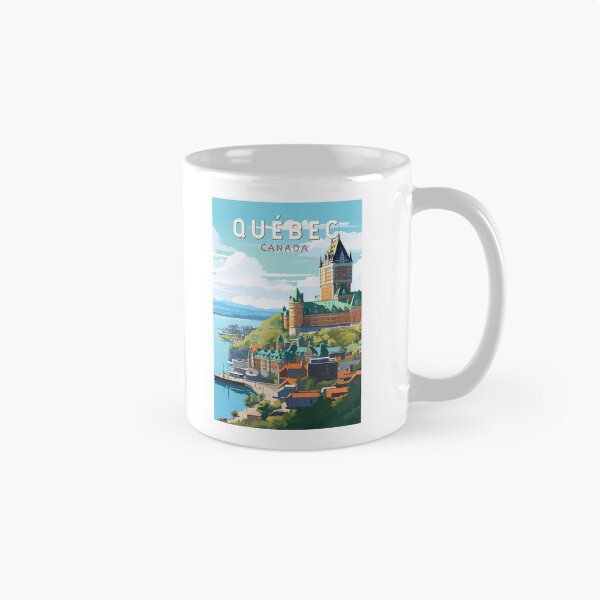 Item preview, Quebec Canada Travel Art Vintage designed and sold by KrisSidDesigns.