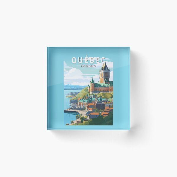 Item preview, Quebec Canada Travel Art Vintage designed and sold by KrisSidDesigns.