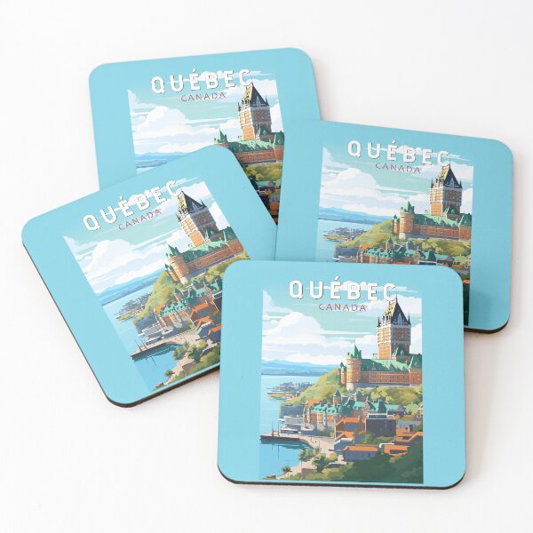 Item preview, Quebec Canada Travel Art Vintage designed and sold by KrisSidDesigns.