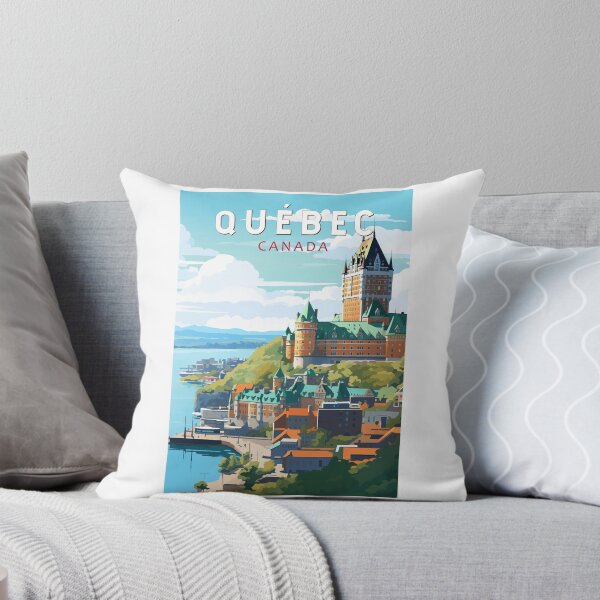 Item preview, Quebec Canada Travel Art Vintage designed and sold by KrisSidDesigns.