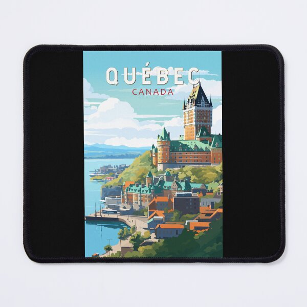 Item preview, Quebec Canada Travel Art Vintage designed and sold by KrisSidDesigns.