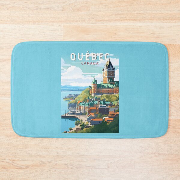 Item preview, Quebec Canada Travel Art Vintage designed and sold by KrisSidDesigns.