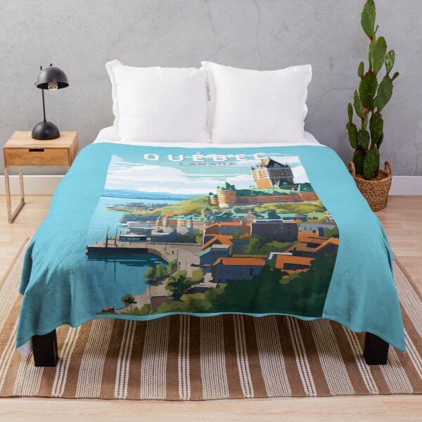 Item preview, Quebec Canada Travel Art Vintage designed and sold by KrisSidDesigns.