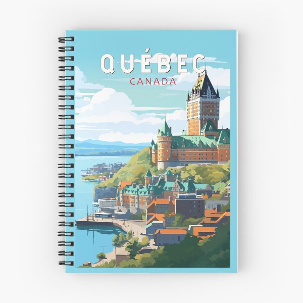 Item preview, Quebec Canada Travel Art Vintage designed and sold by KrisSidDesigns.
