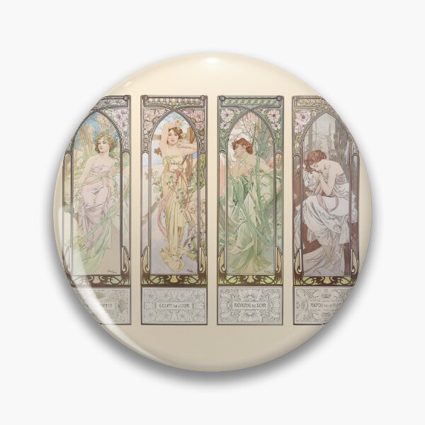 Item preview, The times of the day (Les heures du jour),  by Alphonse Mucha. HIGH DEFINITION designed and sold by MINDTHECHERRY.