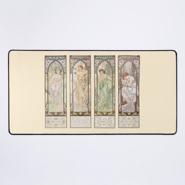 Item preview, The times of the day (Les heures du jour), by Alphonse Mucha. HIGH DEFINITION designed and sold by MINDTHECHERRY.