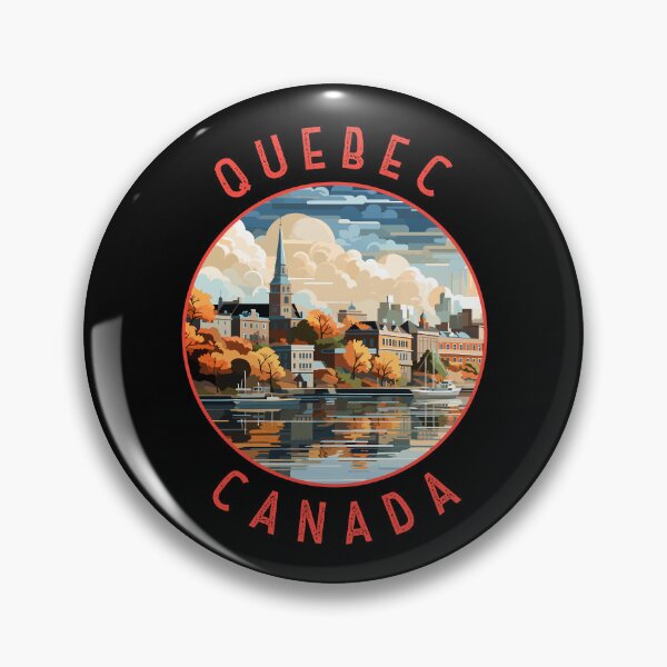 Item preview, Quebec Canada Retro Distressed Circle designed and sold by KrisSidDesigns.