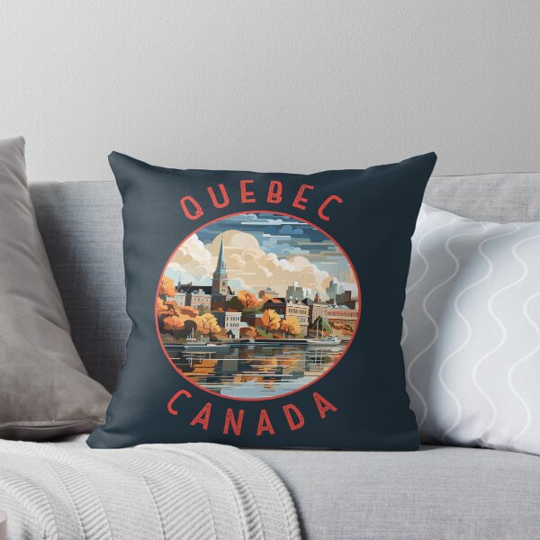 Item preview, Quebec Canada Retro Distressed Circle designed and sold by KrisSidDesigns.