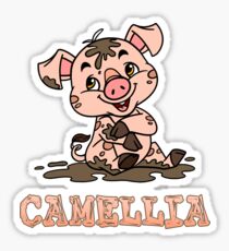 Camellia Piggy Sticker